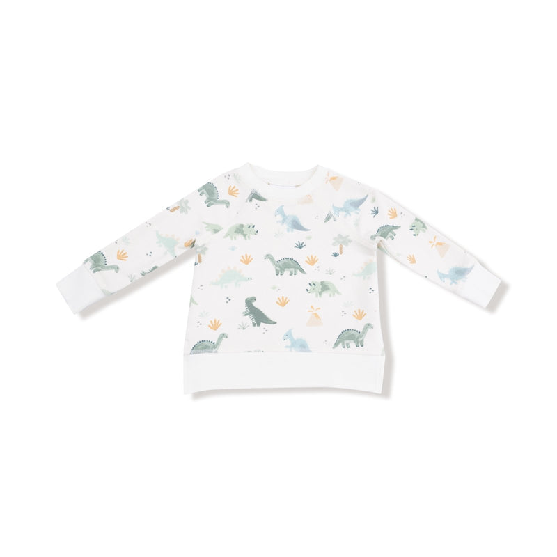 Angel Dear Soft Dinos - French Terry - Green - Raglan Sweatshirt + Jogger Set - Flying Ryno