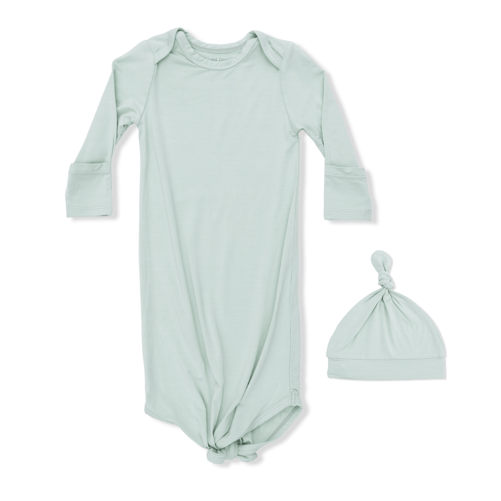 Angel Dear Solid Cameo Green - Knotted Gown And Hat - Flying Ryno