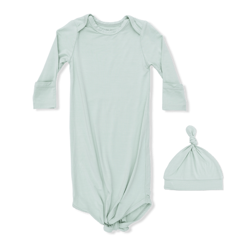 Angel Dear Solid Cameo Green - Knotted Gown And Hat - Flying Ryno