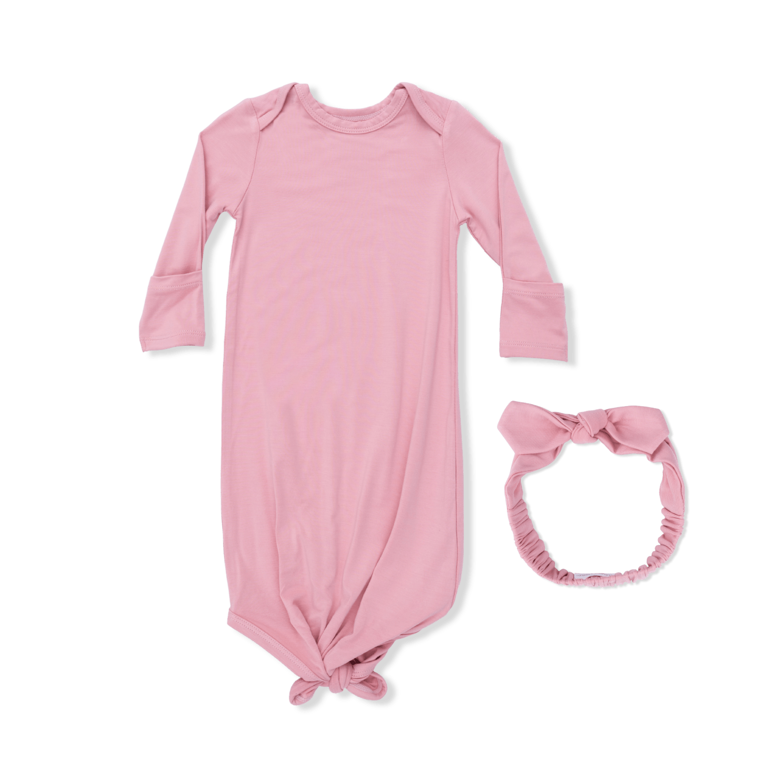 Angel Dear Solid Rose Elegance - Knotted Gown And Headband - Flying Ryno