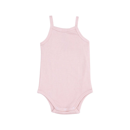 Angel Dear Solid Rose Smoke Rib Tank Bodysuit - Flying Ryno