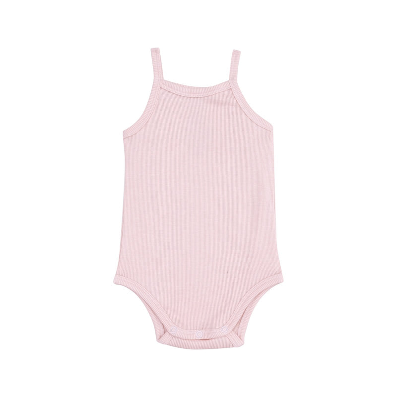 Angel Dear Solid Rose Smoke Rib Tank Bodysuit - Flying Ryno