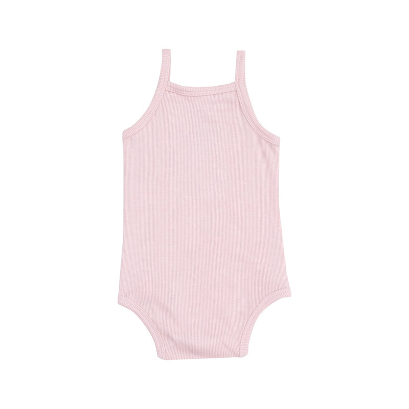 Angel Dear Solid Rose Smoke Rib Tank Bodysuit - Flying Ryno