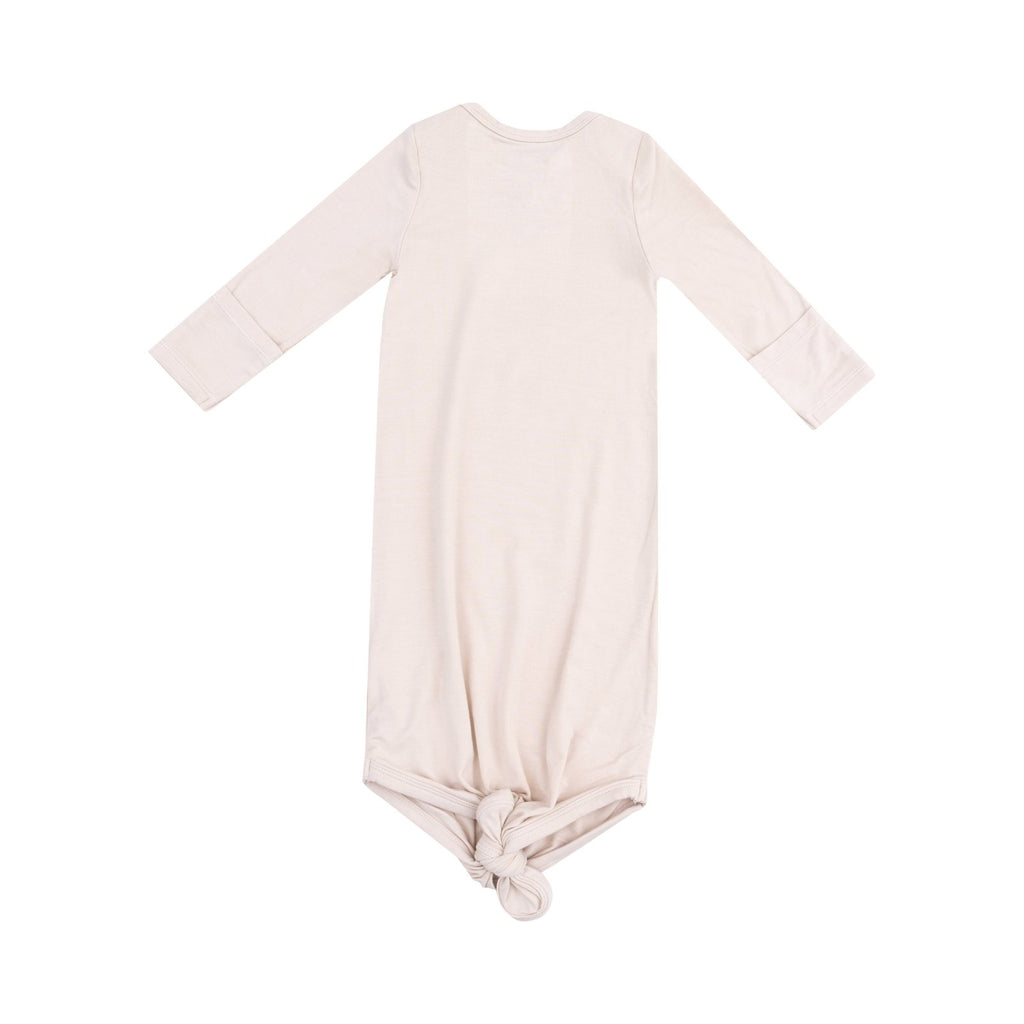 Angel Dear Solid Sandshell Knotted Gown & Hat Set - Flying Ryno