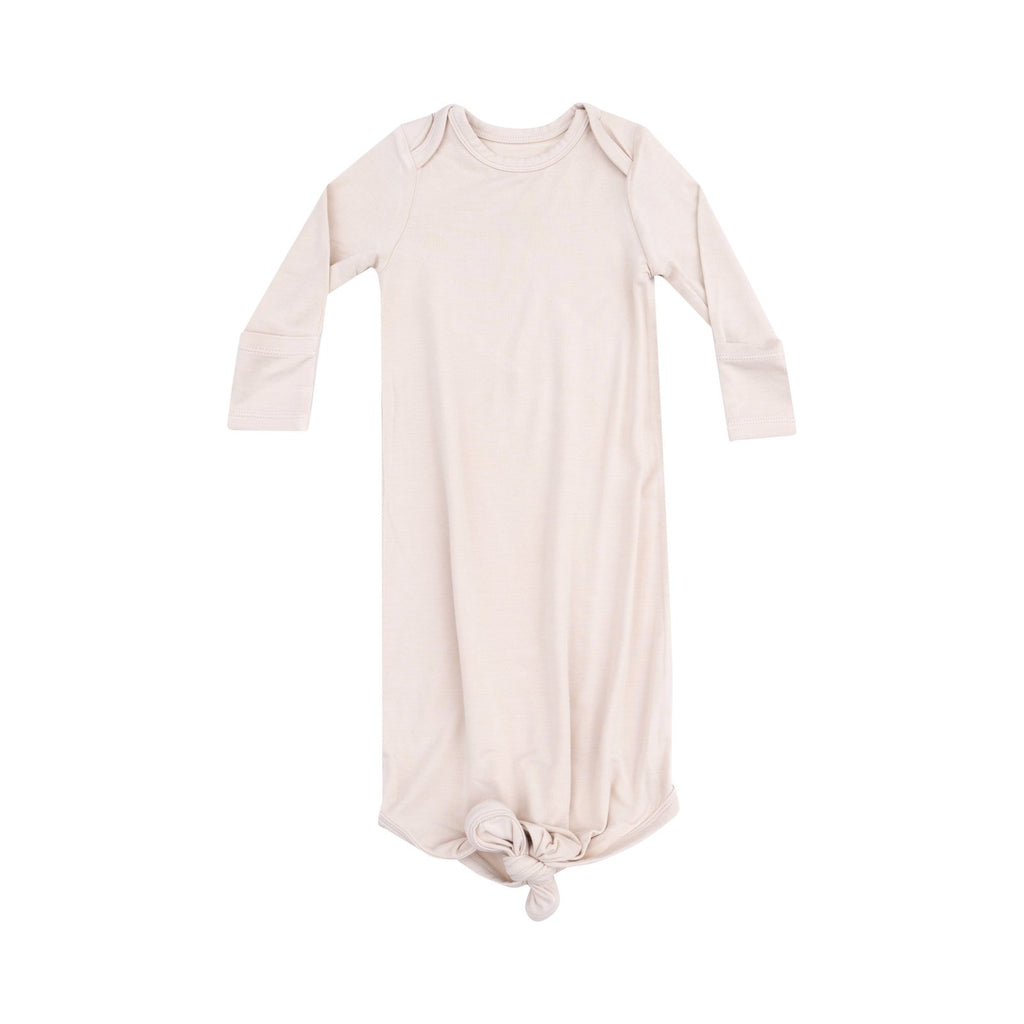 Angel Dear Solid Sandshell Knotted Gown & Hat Set - Flying Ryno