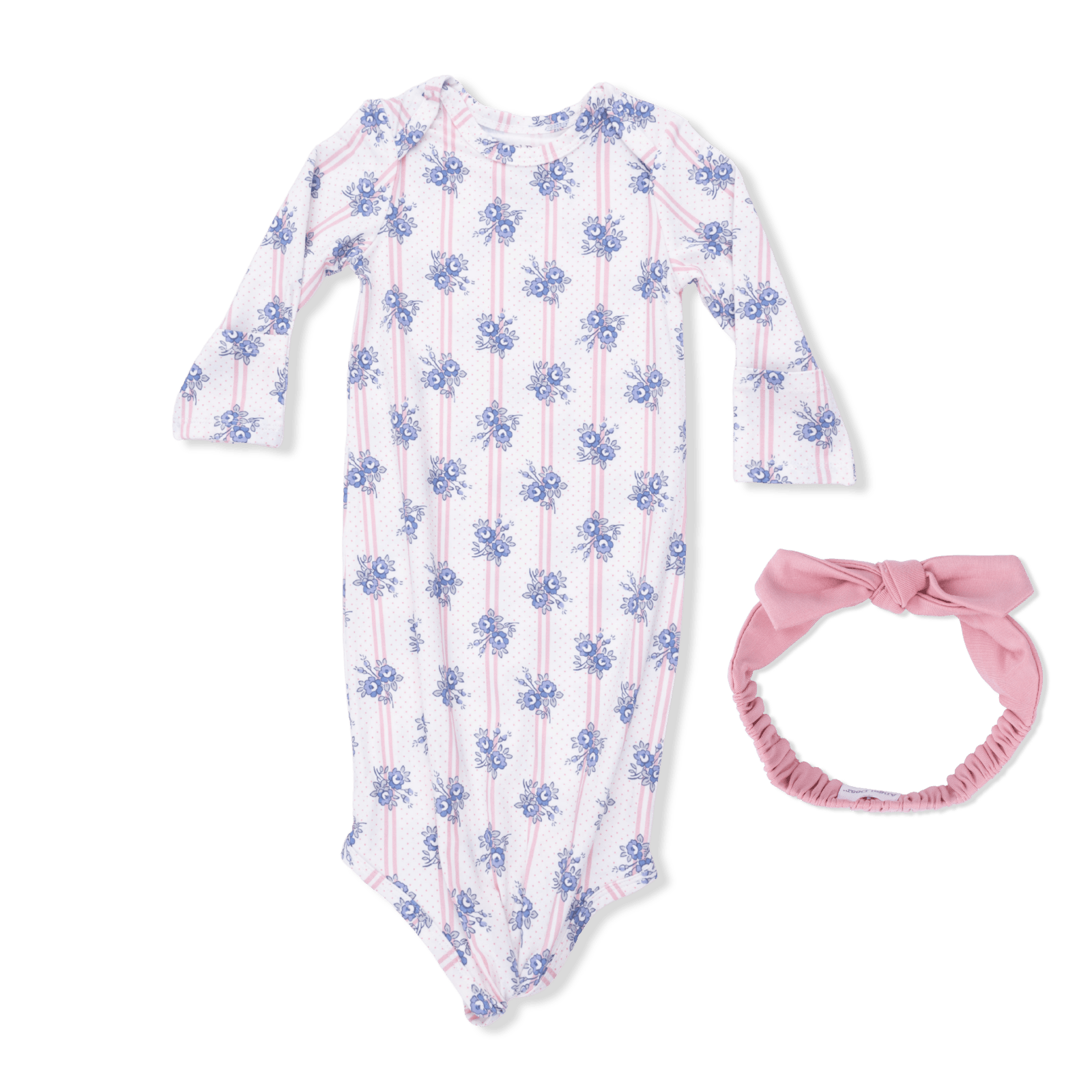 Angel Dear Stripe Dot Roses - Knotted Gown And Headband - Flying Ryno