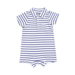 Angel Dear Stripe Vintage Blue Polo Shortie - Flying Ryno