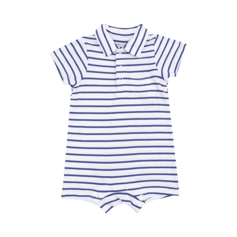 Angel Dear Stripe Vintage Blue Polo Shortie - Flying Ryno