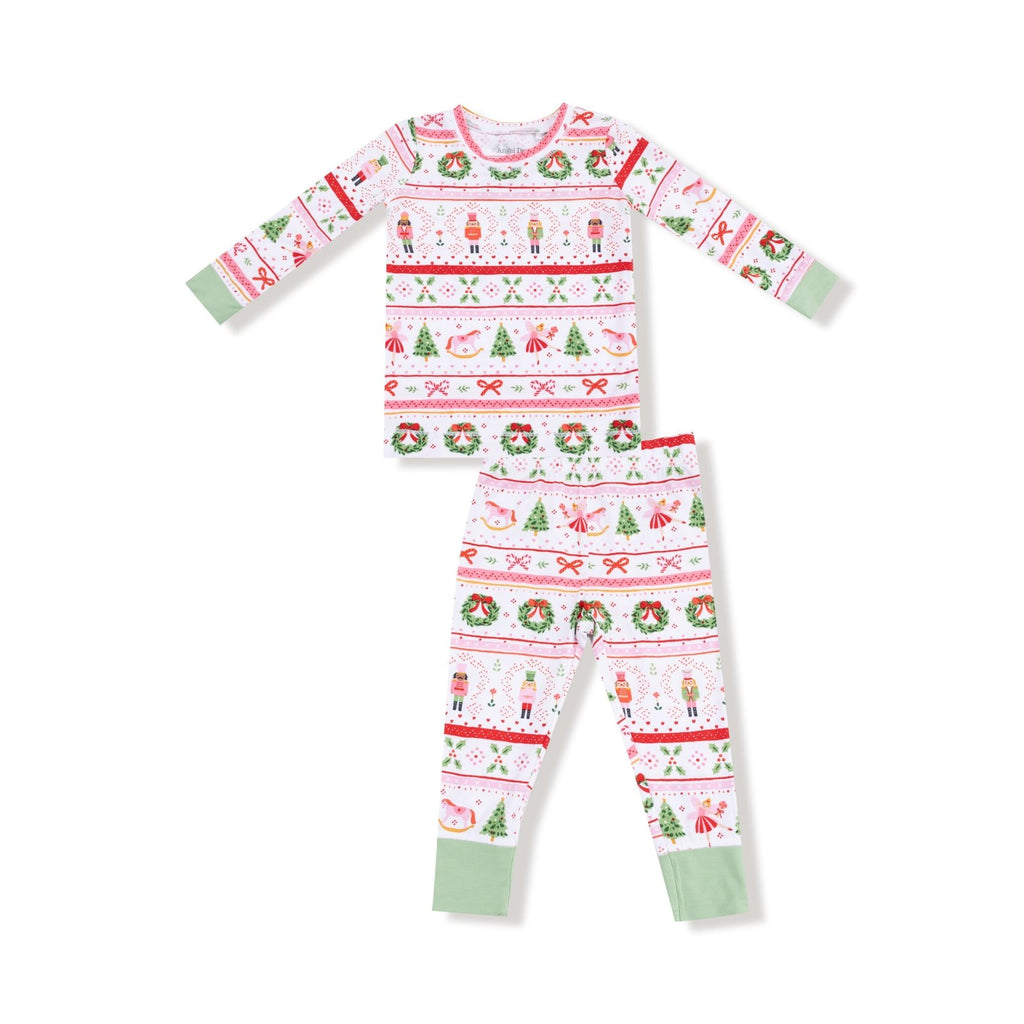 Angel Dear Sugar Plum Fairy - Nutcracker Fair Isle - Pink - Longsleeve Loungewear Set - Flying Ryno