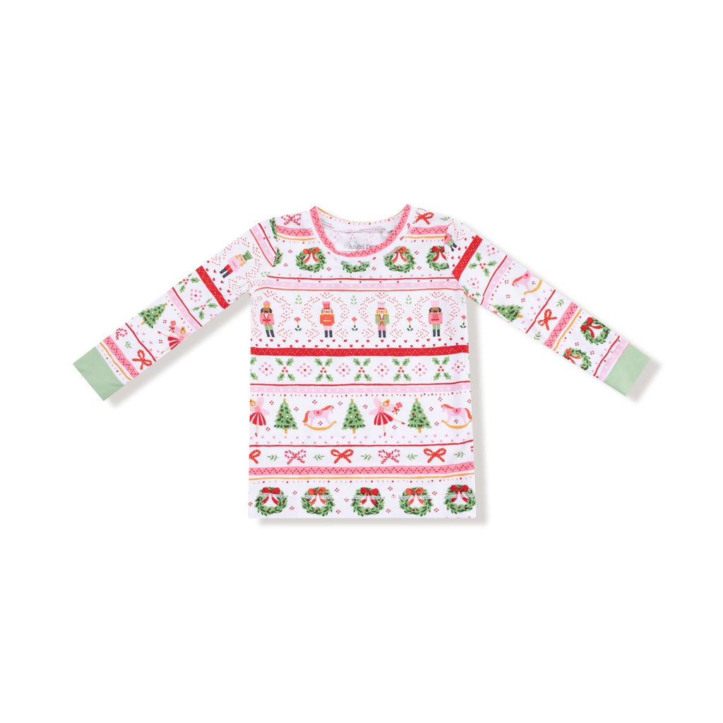 Angel Dear Sugar Plum Fairy - Nutcracker Fair Isle - Pink - Longsleeve Loungewear Set - Flying Ryno