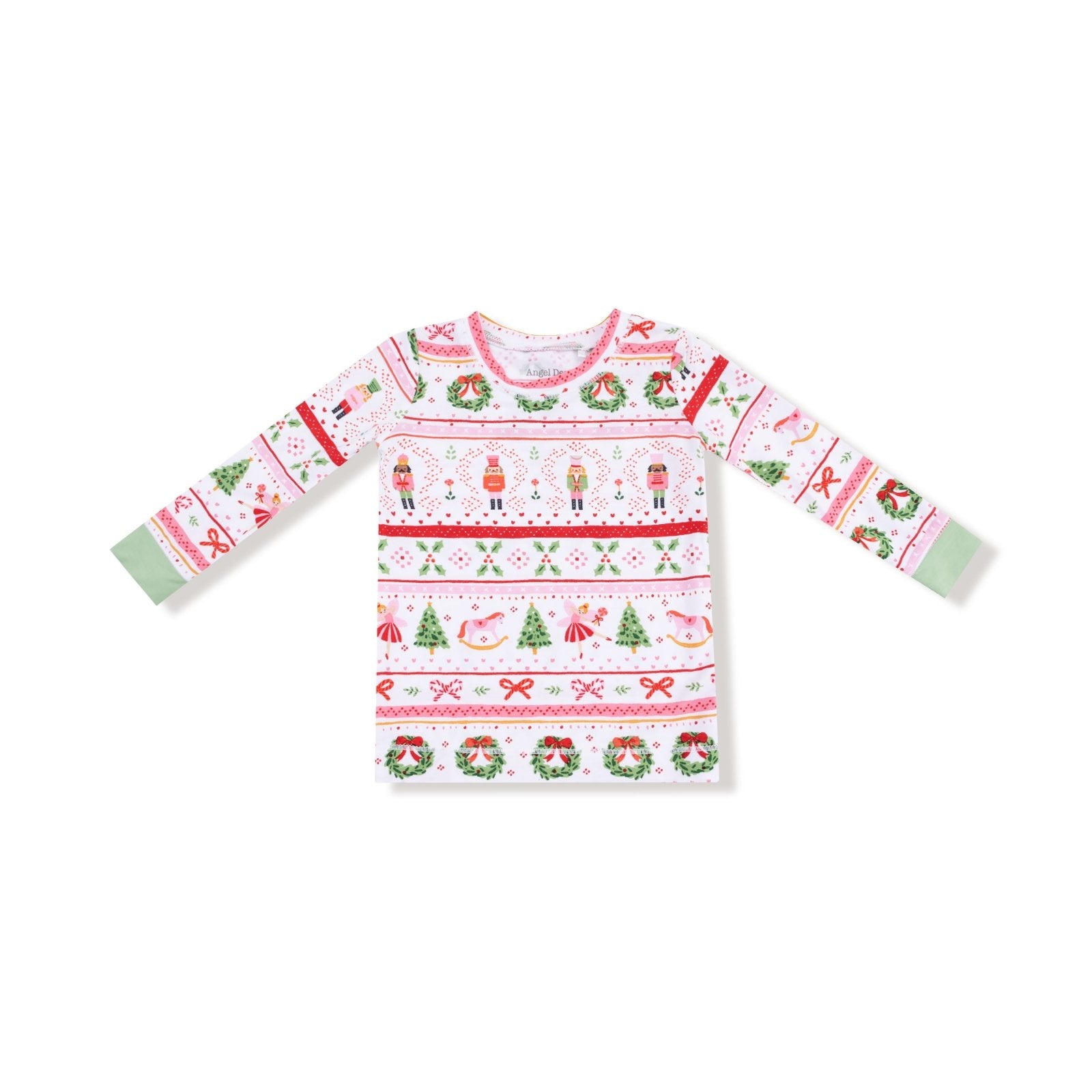 Angel Dear Sugar Plum Fairy - Nutcracker Fair Isle - Pink - Longsleeve Loungewear Set - Flying Ryno