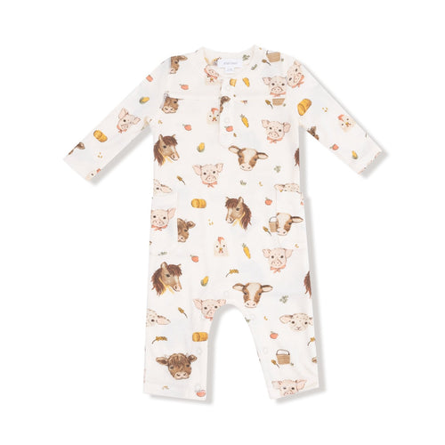 Angel Dear Vintage Baby Farm Animals - Uni Romper - Flying Ryno