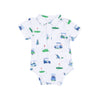 Angel Dear Vintage Golf Carts Blue Polo Bodysuit - Flying Ryno