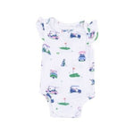 Angel Dear Vintage Golf Carts Pink Ruffle Slv Bodysuit - Flying Ryno