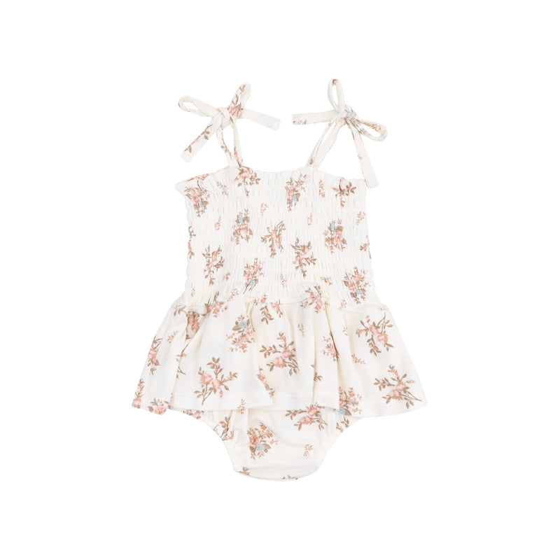 Angel Dear Vintage Rosebuds Smocked Bubble With Skirt - Flying Ryno