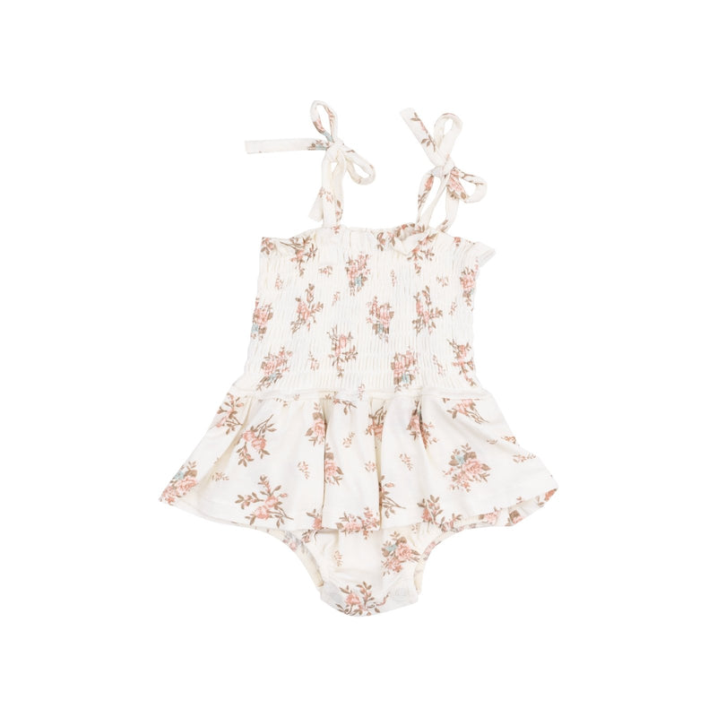 Angel Dear Vintage Rosebuds Smocked Bubble With Skirt - Flying Ryno