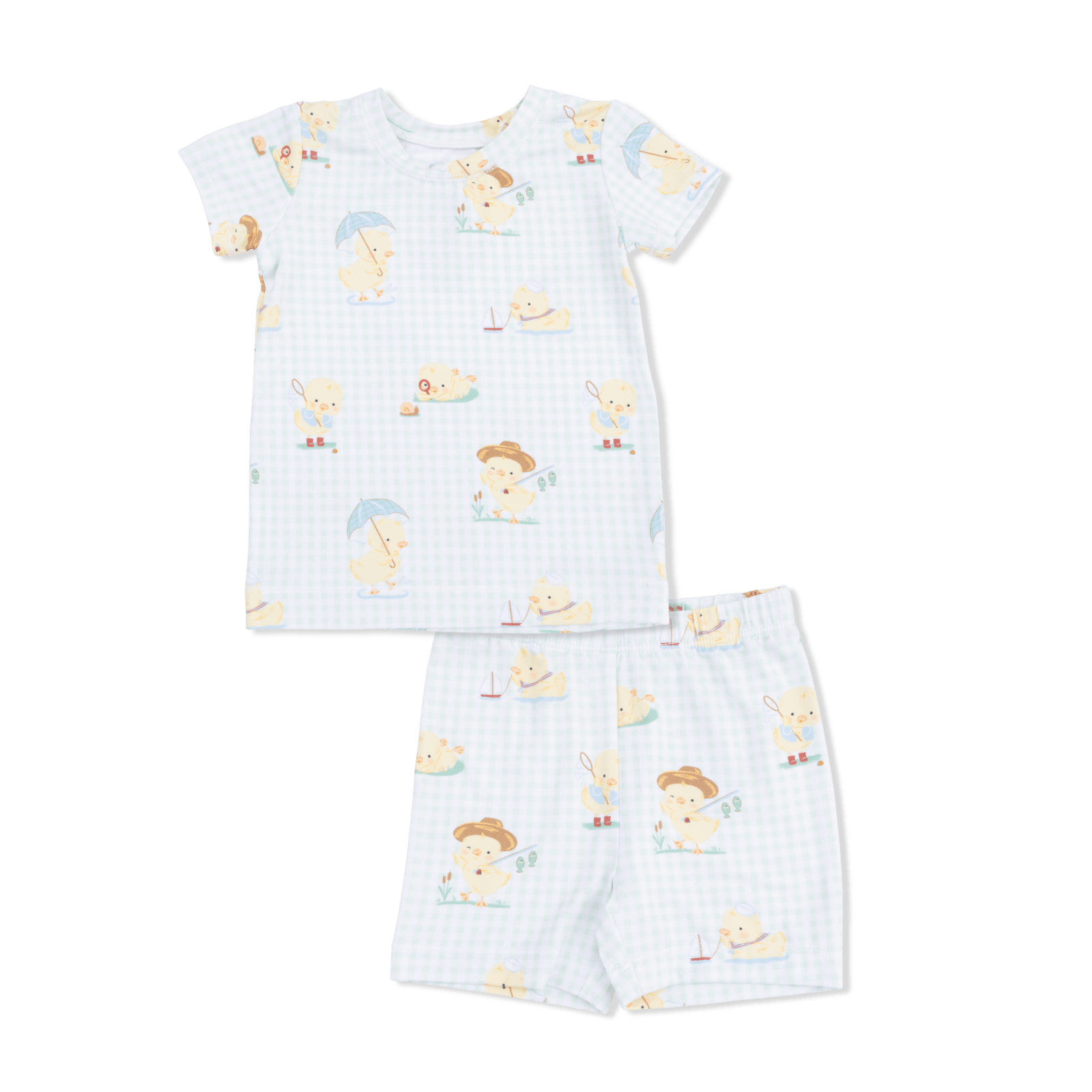 Angel Dear Vintage Spring Ducklings Green - Loungewear Short Set - Flying Ryno