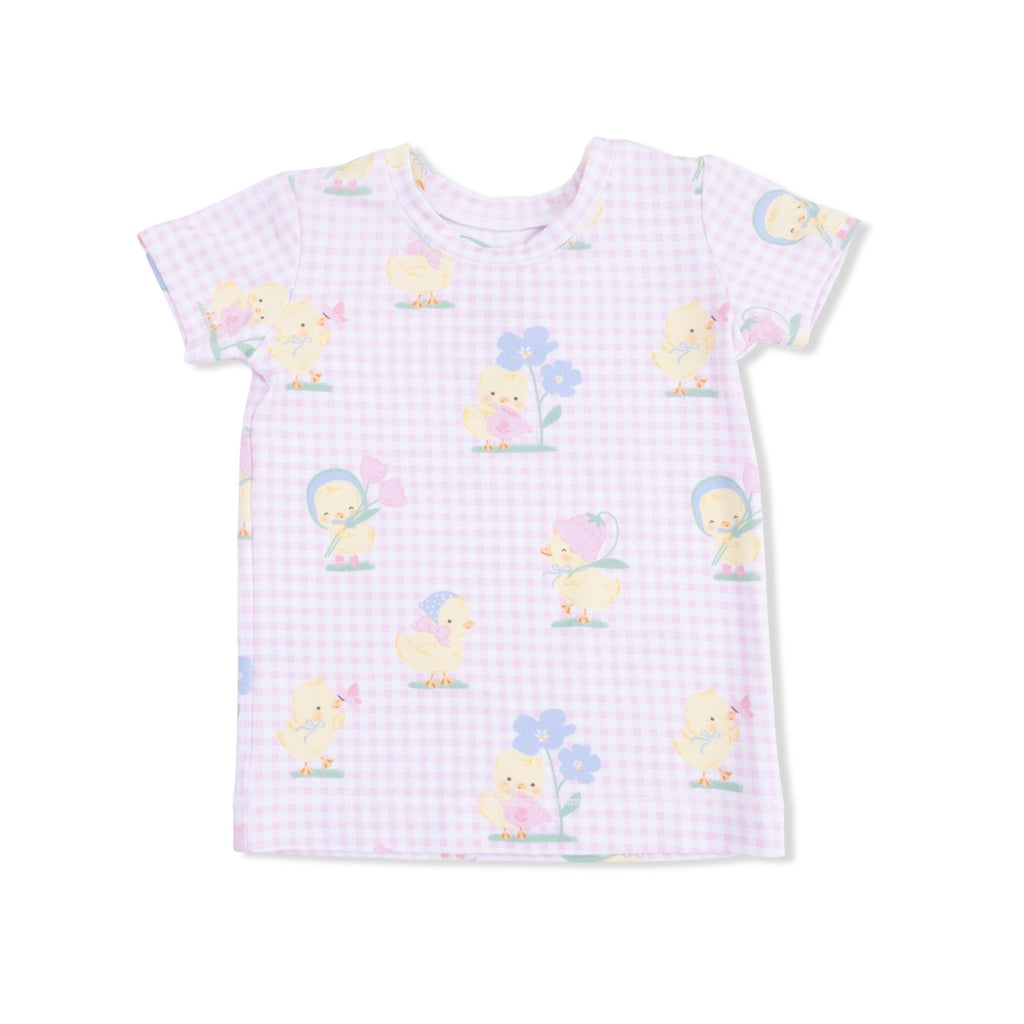 Angel Dear Vintage Spring Ducklings Pink - Loungewear Short Set - Flying Ryno