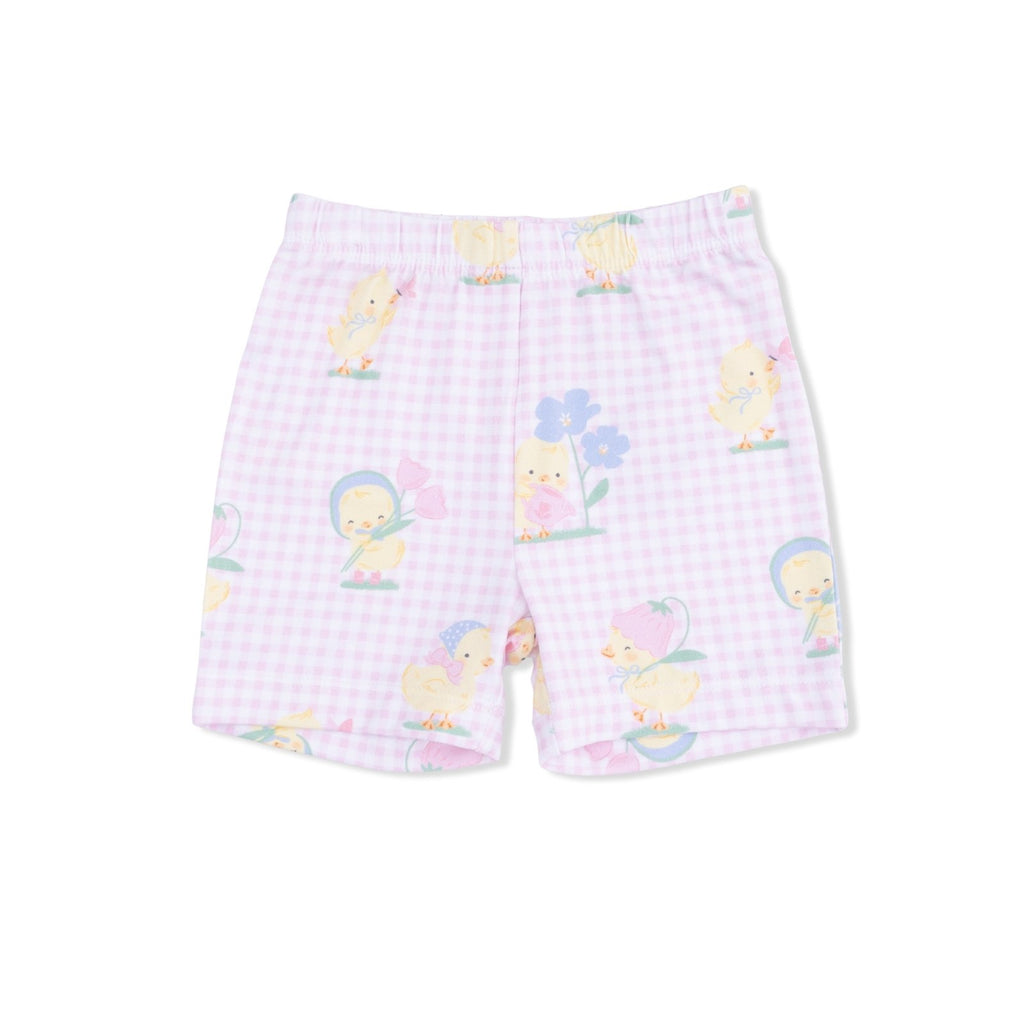 Angel Dear Vintage Spring Ducklings Pink - Loungewear Short Set - Flying Ryno