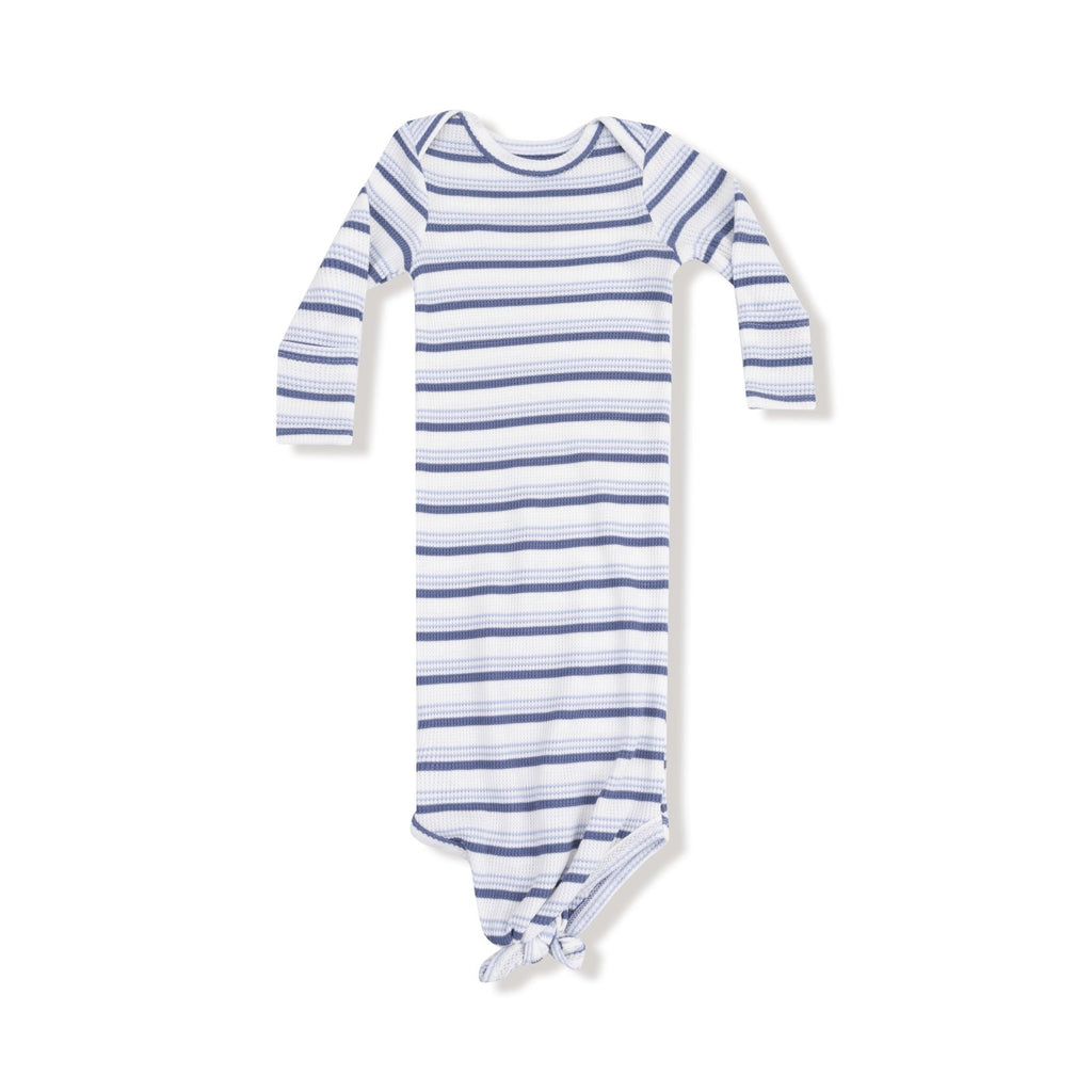 Angel Dear Vintage Stripe - Blue - Knotted Gown and Hat Set - Flying Ryno