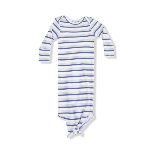 Angel Dear Vintage Stripe - Blue - Knotted Gown and Hat Set - Flying Ryno