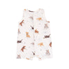 Angel Dear Watercolor Puppies Sleeveless Shortie Romper - Flying Ryno
