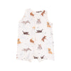 Angel Dear Watercolor Puppies Sleeveless Shortie Romper - Flying Ryno