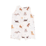 Angel Dear Watercolor Puppies Sleeveless Shortie Romper - Flying Ryno
