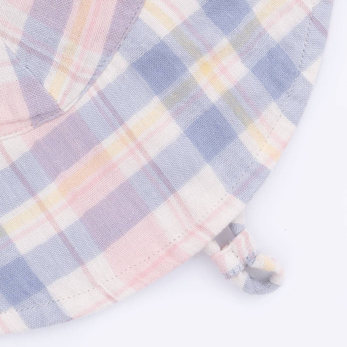 Angel Dear Wide Brim Sun Hat, Dusty Plaid, 6-12M - Flying Ryno