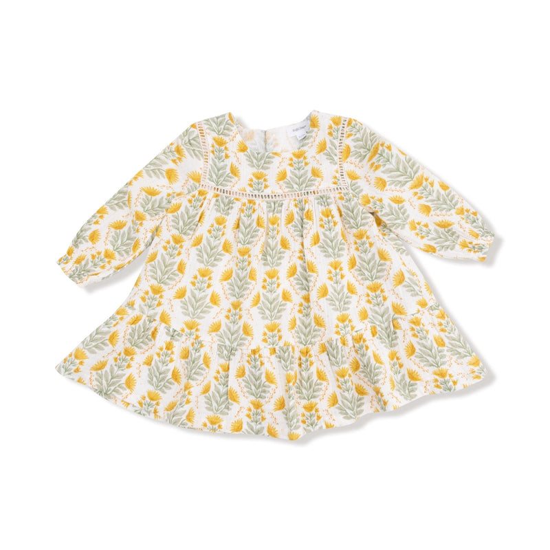 Angel Dear Winter Dandelions - Ladder Trim Dress And Ribbed Leggings - Flying Ryno