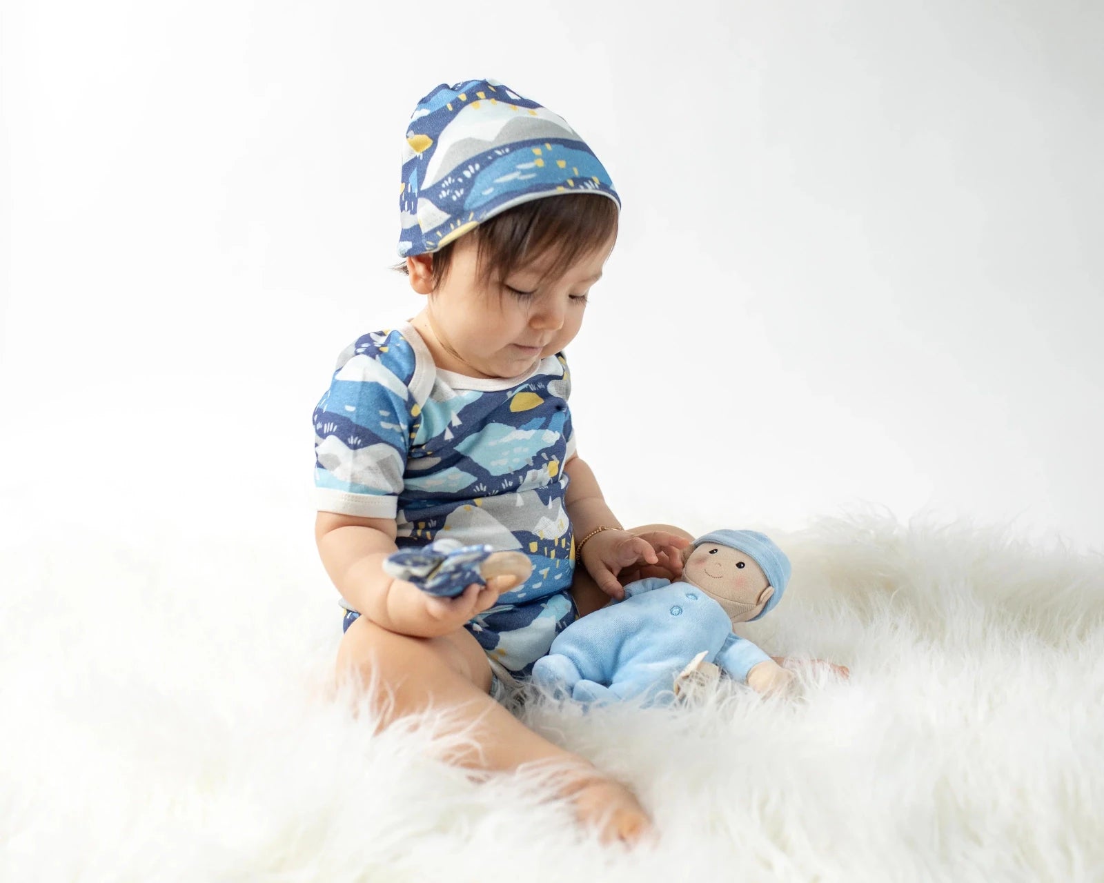 Apple Park First Baby Doll, Blue - Flying Ryno