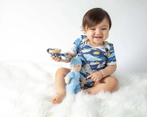 Apple Park First Baby Doll, Blue - Flying Ryno