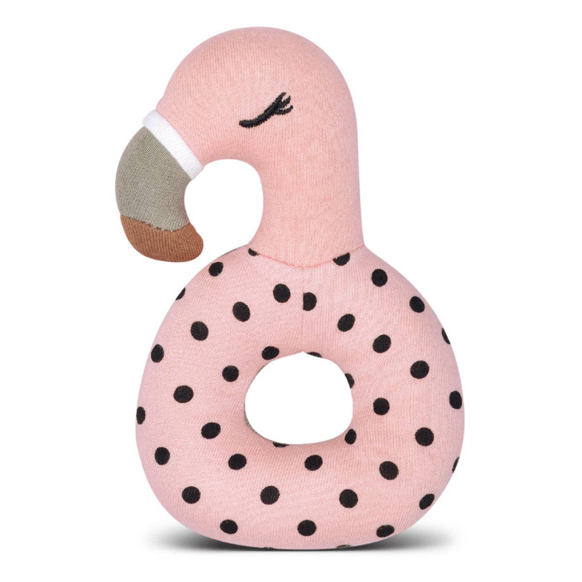 Apple Park Teething Rattle, Franny Flamingo - Flying Ryno