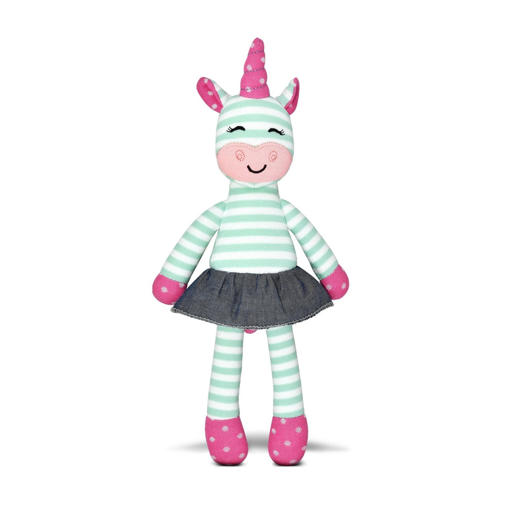 Apple Park Tiny Dancing Unicorn, Mint Stripe - Flying Ryno