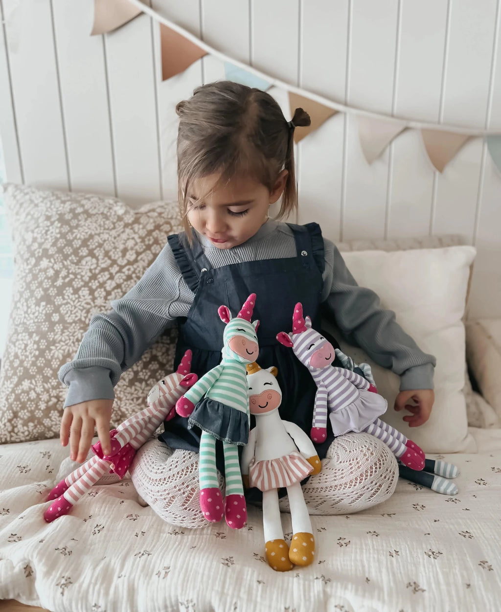 Apple Park Tiny Dancing Unicorn, Mint Stripe - Flying Ryno
