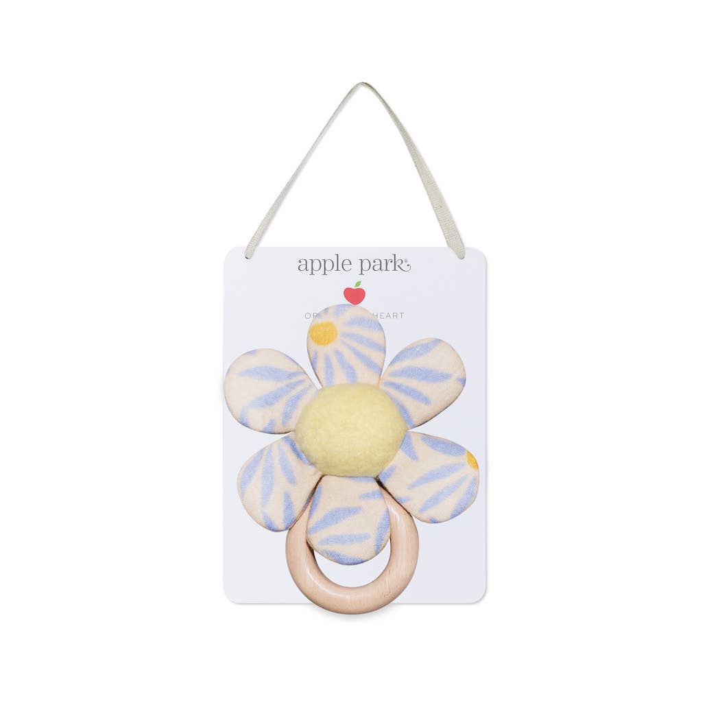 Apple Park Wood Ring Teething Toy, Daisy Dreams - Flying Ryno