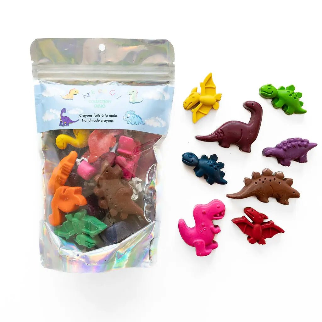 Art en Ciel Handmade Crayons - Dino Theme - Crayons Faits À La Main - Flying Ryno