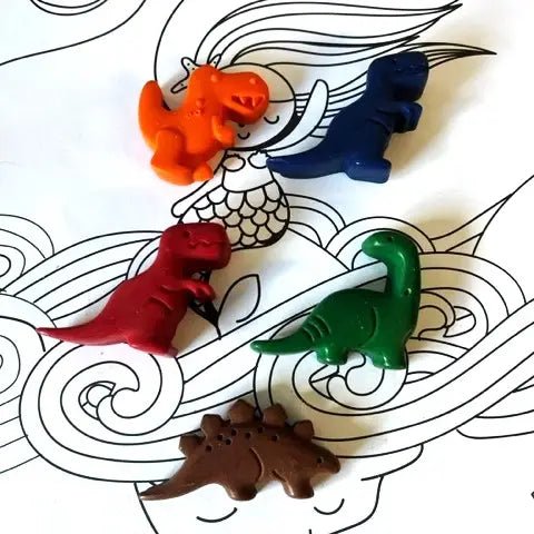 Art en Ciel Handmade Crayons - Dino Theme - Crayons Faits À La Main - Flying Ryno