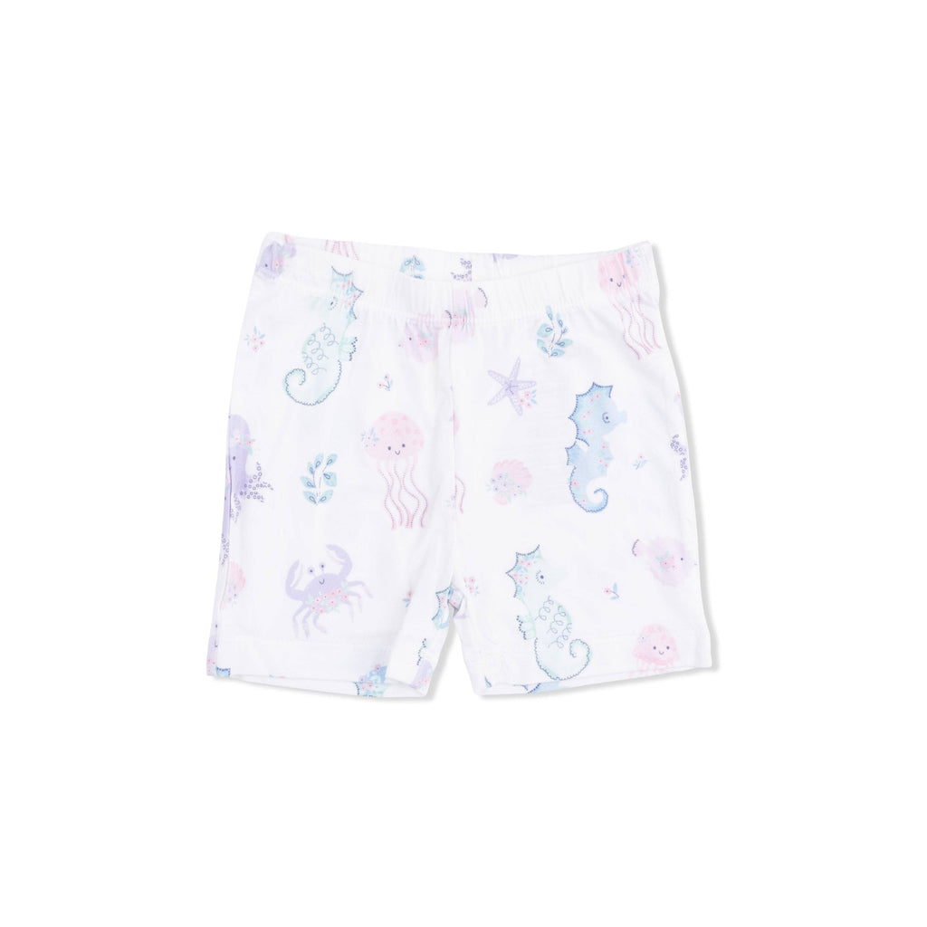 Angel Dear Loungewear Short Set, Floral Sea Creatures