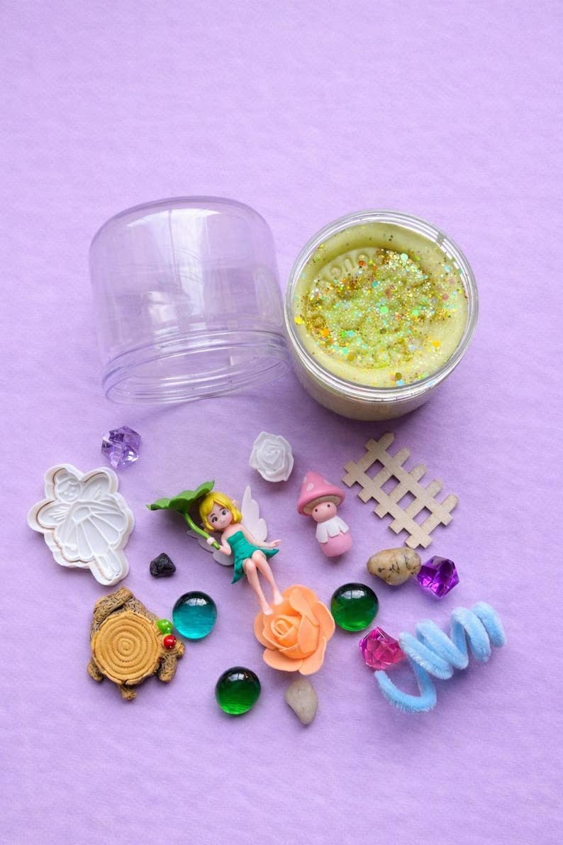 Magnolia Dough Co. Kids Sensory Play Dough Jar, Fairy Garden
