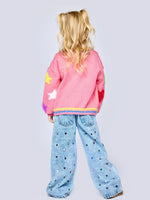 Baby Sara Acid Wash Deuim Pants with Rhinestones - Flying Ryno