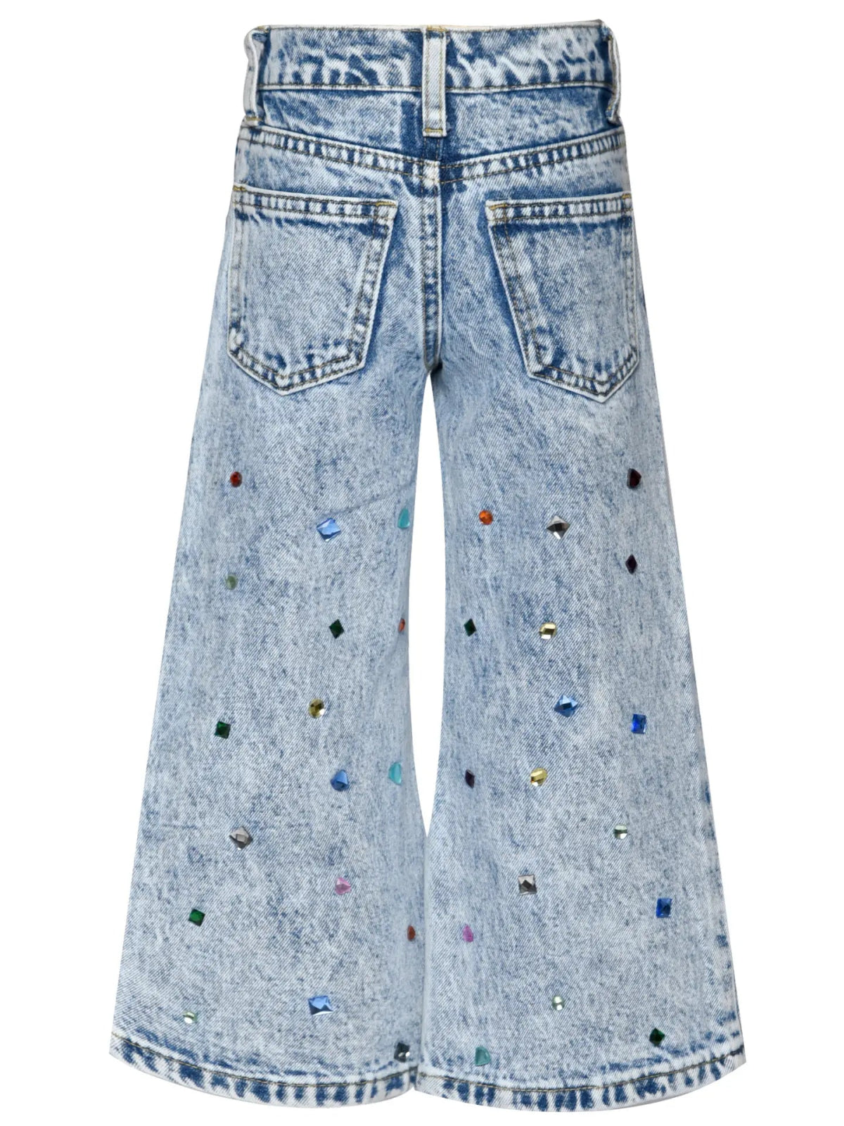 Baby Sara Acid Wash Deuim Pants with Rhinestones - Flying Ryno