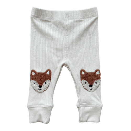 Babysprouts Baby Lomg Sleeve Bodysuit Caramel Stripe and Patch Ribbed Legging Set - Flying Ryno
