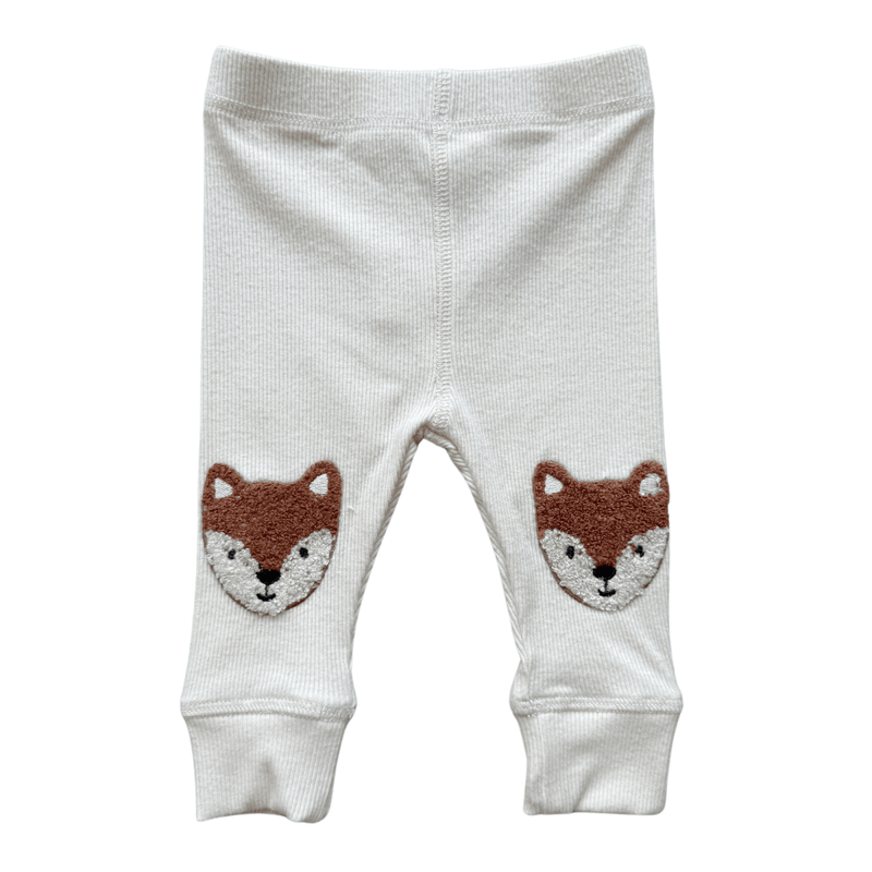 Babysprouts Baby Lomg Sleeve Bodysuit Caramel Stripe and Patch Ribbed Legging Set - Flying Ryno