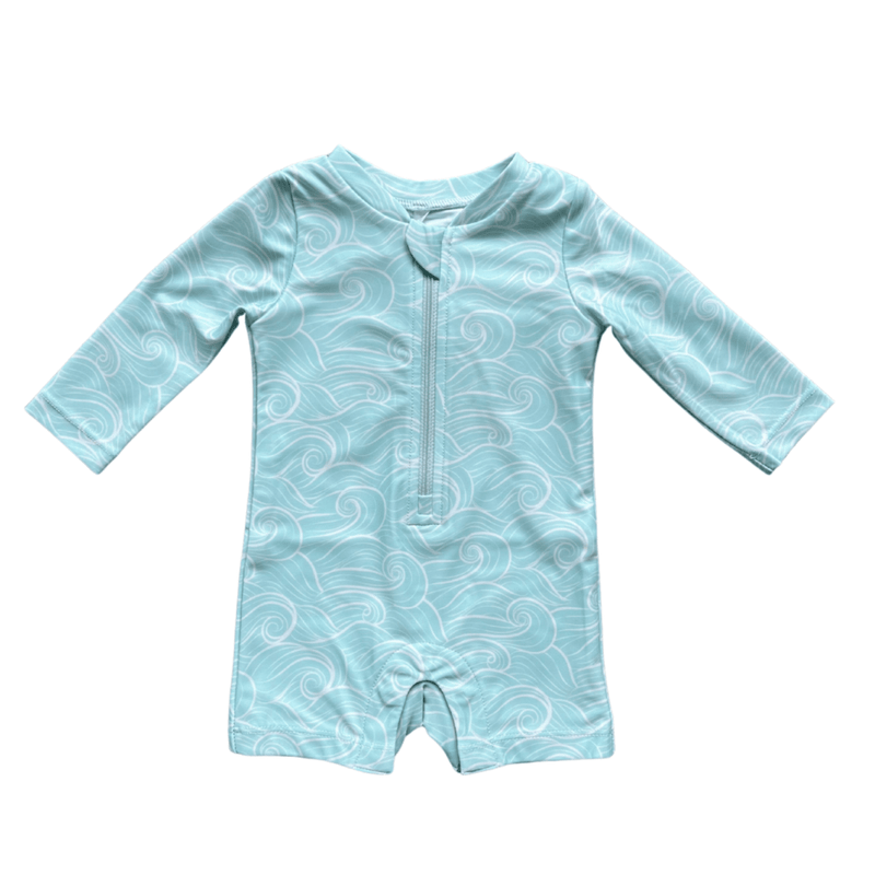 Babysprouts Baby One - piece Rash Guard Swimsuit - Beach Wave - Flying Ryno
