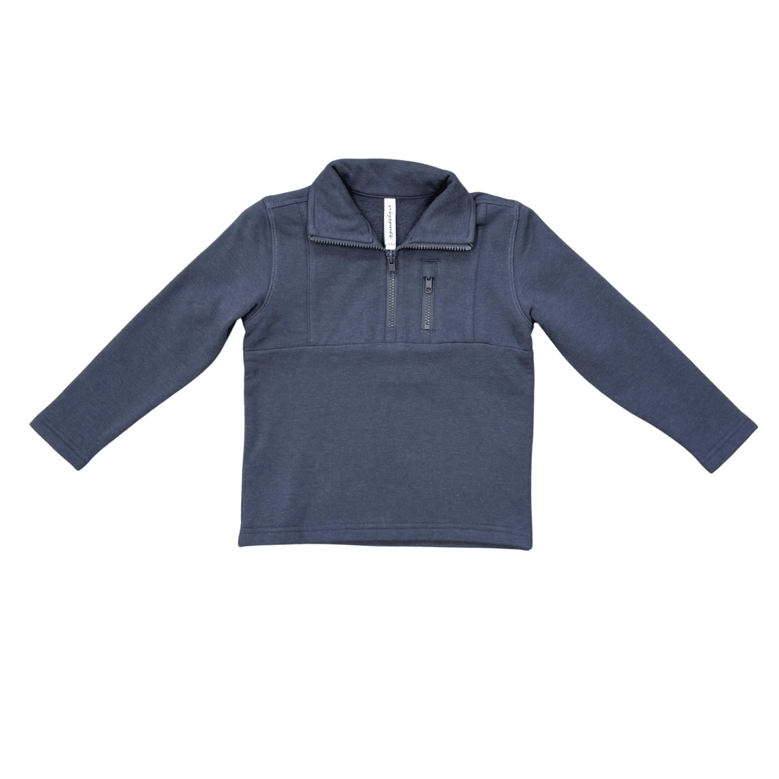 Babysprouts Boy's 3/4 Fleece Zip Sweatshirt, Nightfall Blue - Flying Ryno