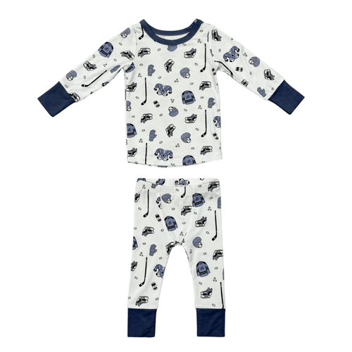 Babysprouts Boys Long Sleeve Lounge Set, Hockey - Flying Ryno