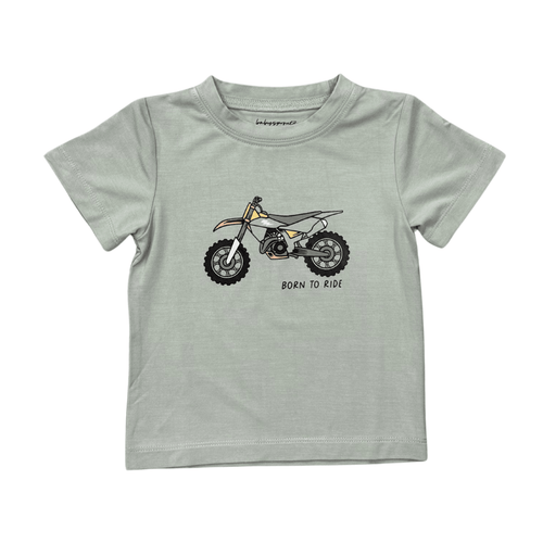 Babysprouts Boy's Short Sleeve Tee - Born To Ride - Flying Ryno