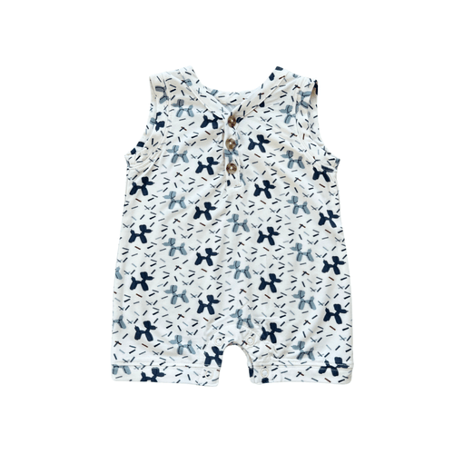 Babysprouts Boy's Sleeveless Romper - Ballon Dogs - Flying Ryno