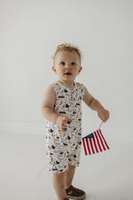 Babysprouts Boy's Sleeveless Romper - Burgers N' Dogs - Flying Ryno